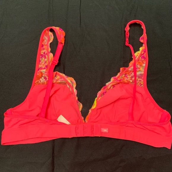 Victoria’s Secret Pink Neon Tie Dye Lace Bralette - Picture 3 of 5